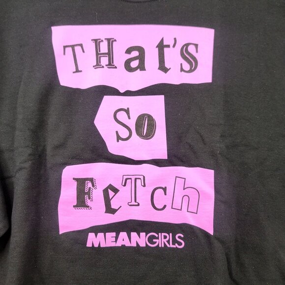 Mean Girls That's So Fetch Graphic Sweatshirt Black 3X Cotton Blend - Picture 2 of 6